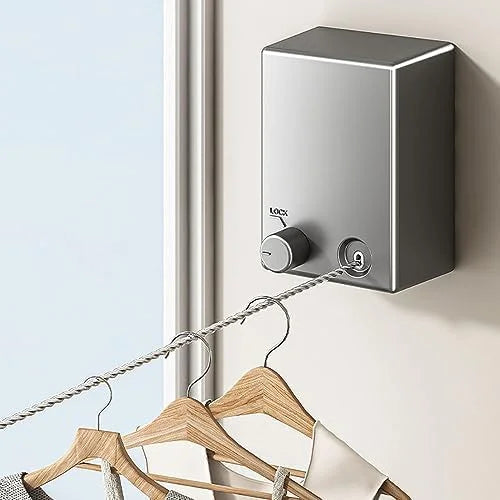 304 Stainless Steel Wall Hanging Retractable Clothesline Hotel